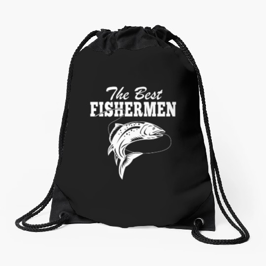 The Best Fishermen Fishing Lover Drawstring Bags