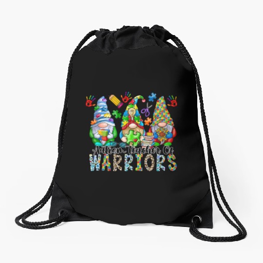 Autism Teacher Of Warriors Drawstring Bags