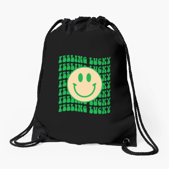 Feeling lucky Drawstring Bags