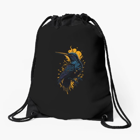 Nature Lovers - Charming Hummingbird Drawstring Bags