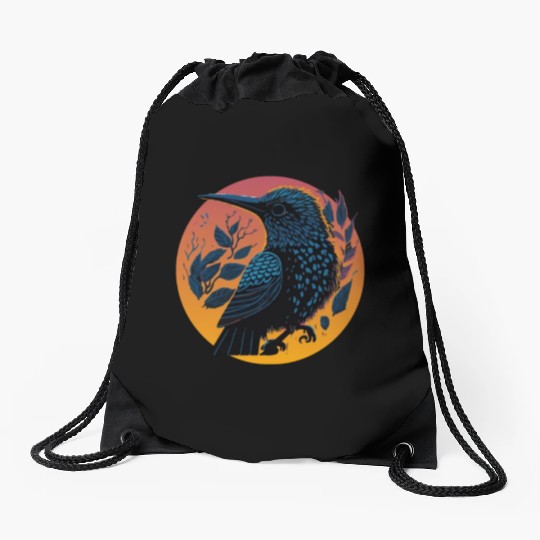 Nature Lovers - Charming Hummingbird Drawstring Bags