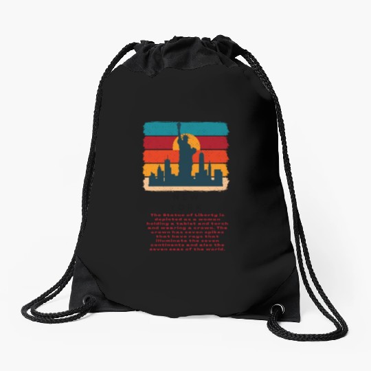 The Statue of Liberty Drawstring Bags
