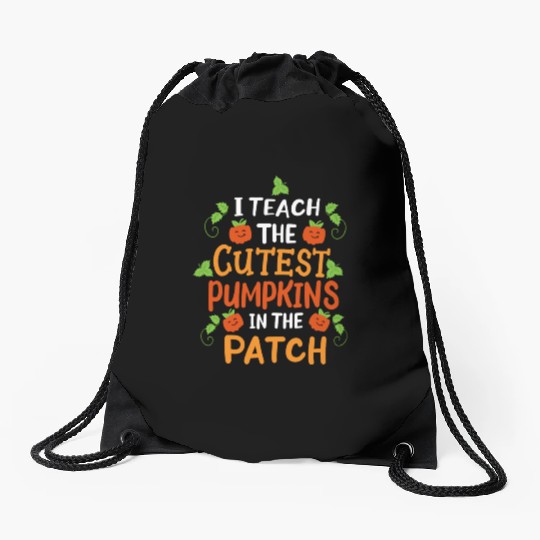 Teacher Halloween Pumpkin Halloween Costume Drawstring Bags