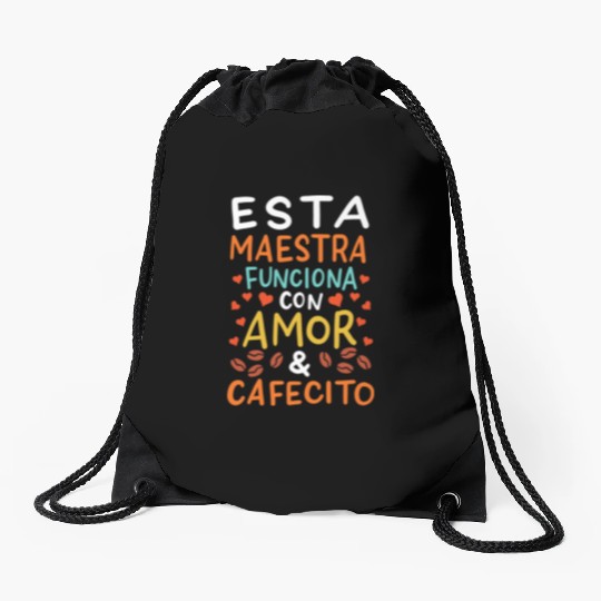 Spanish Teacher Maestra Drawstring Bags