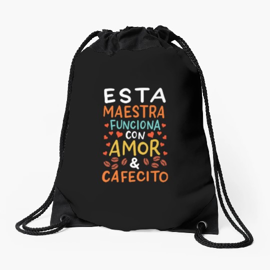 Spanish Teacher Maestra Drawstring Bags