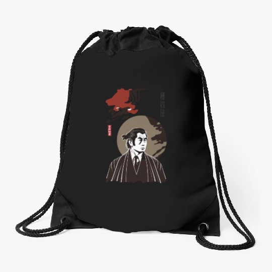 Japan Retro Yakuza Character Drawstring Bags