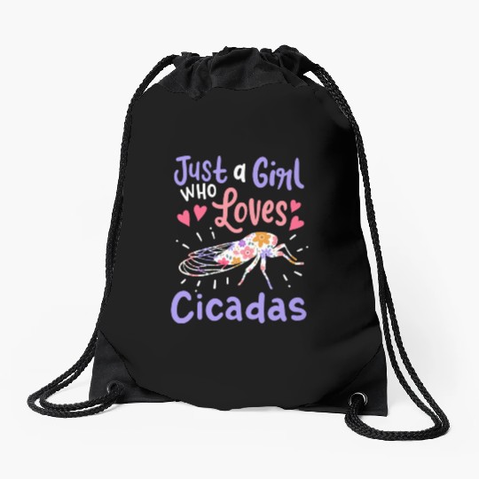 Cicada Insect Cicada Lover Drawstring Bags