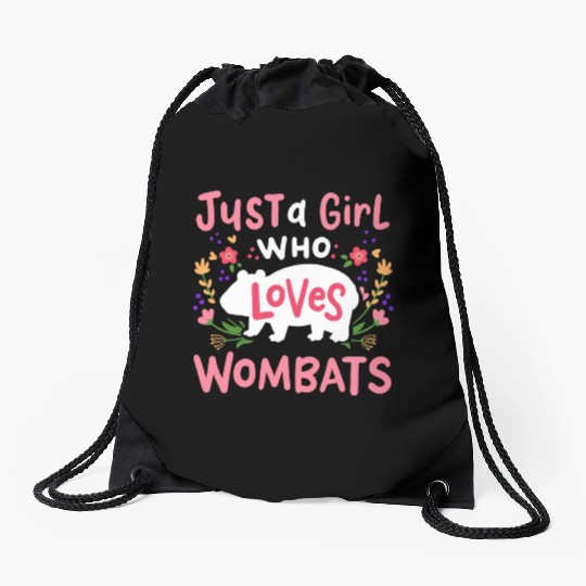 Wombat Australian Wombat Lover Drawstring Bags