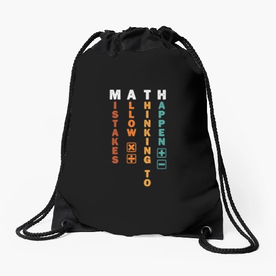 Math Teacher Math Symbols Student Equation Drawstring Bags
