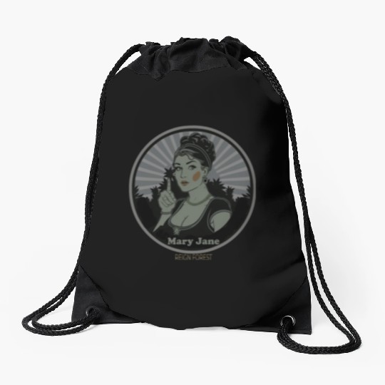 Mary Jane Lady Marijuana Funny Graphic Drawstring Bags
