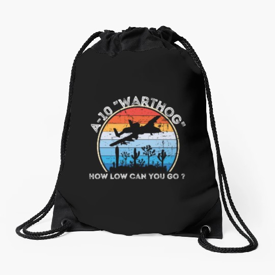 A-10 Warthog How low can you go ? Drawstring Bags