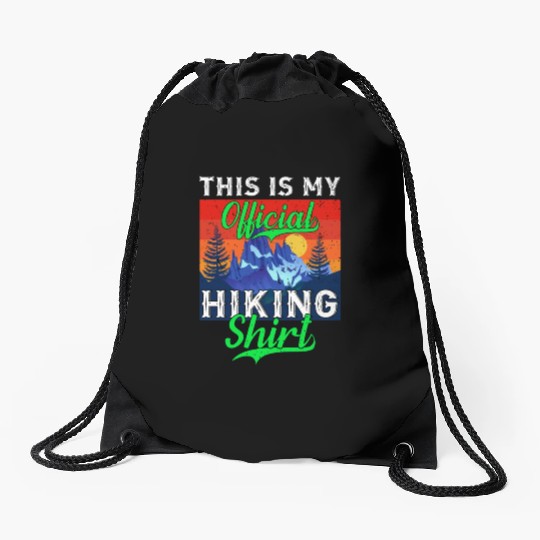 Official Hike Drawstring Bags Wanderlust Mountain Love