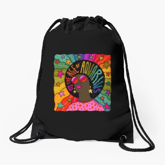 Age of Aquarius Drawstring Bags