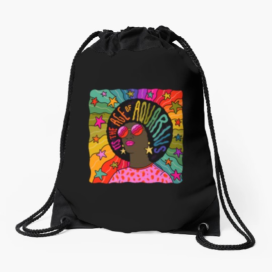 Age of Aquarius Drawstring Bags