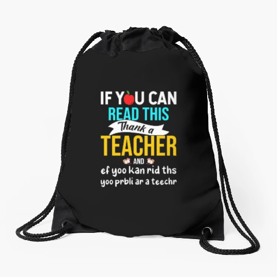 Teacher Appreciation 2023 Cute, Funny Teacher Drawstring Bags