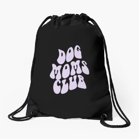 Dog Moms Club retro Pet Lover Drawstring Bags