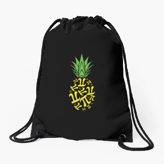 Pineapple Pi Math Holiday Mathematics Pi Day Drawstring Bags