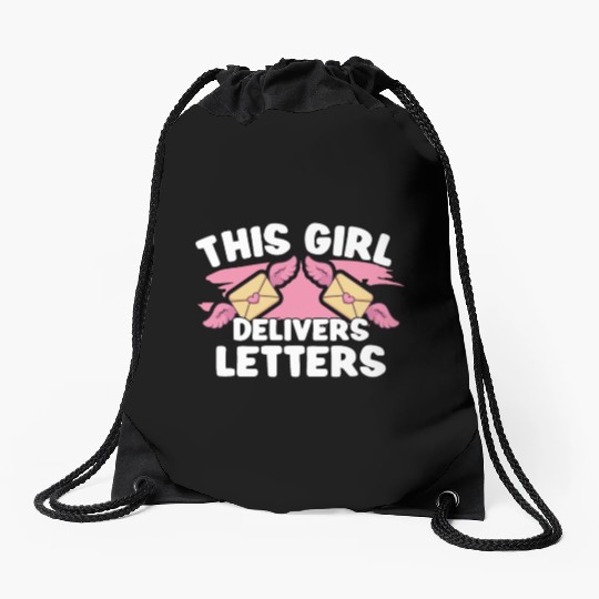 Postal Worker Mail Lady Mail Carrier Postal Drawstring Bags