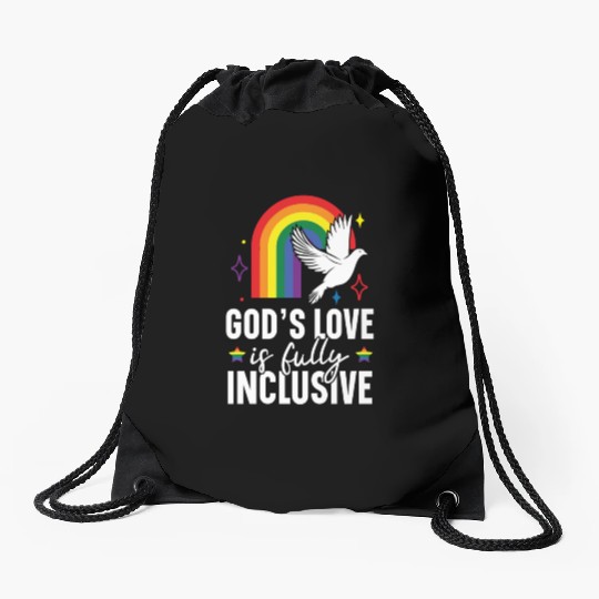 Gay Rights Rainbow Pride LGBTQ Gay Pride Parade Drawstring Bags