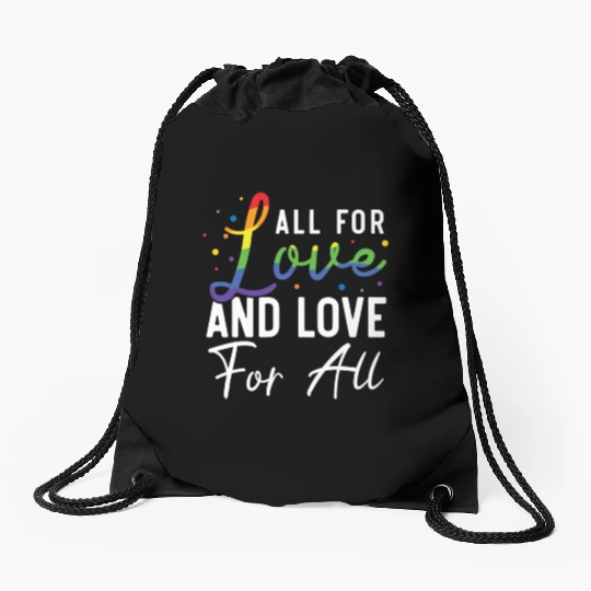 Gay Rights Rainbow Pride LGBTQ Gay Pride Parade Drawstring Bags