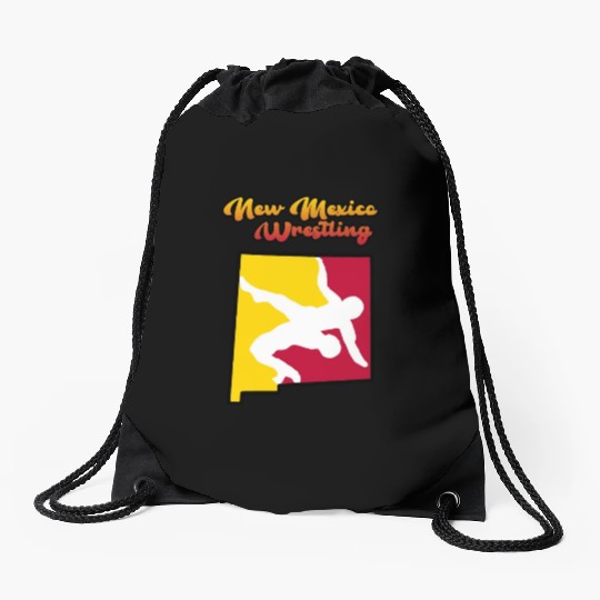 New Mexico Wrestling Drawstring Bags