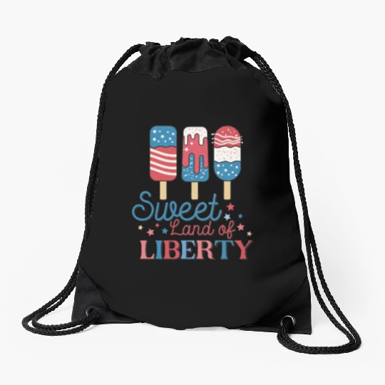 Sweet Land Of Liberty Drawstring Bags