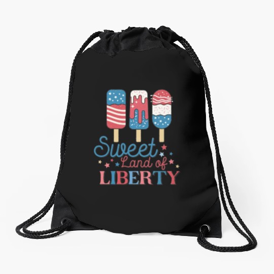 Sweet Land Of Liberty Drawstring Bags