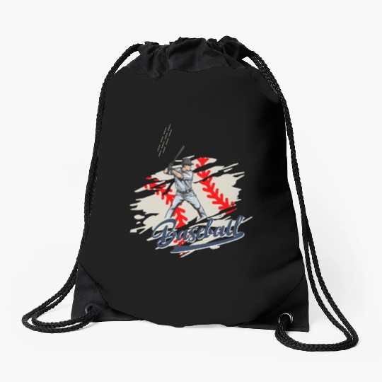 Vintage baseball cool fantasy baseball men women Drawstring Bags