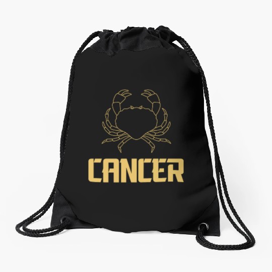 Cancer Zodiac Sign, astrology design, the crab Drawstring Bags