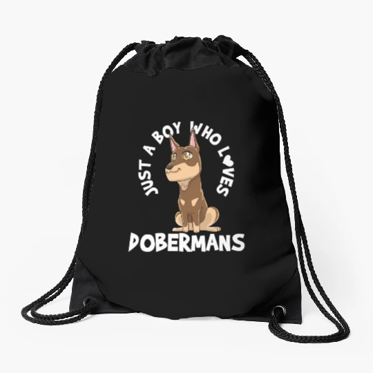 Doberman Doberman Lover Kawaii Drawstring Bags
