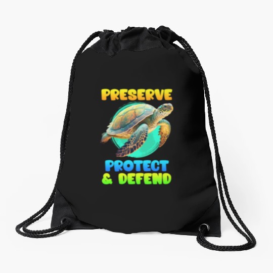 Save Nature protected species Environment Drawstring Bags
