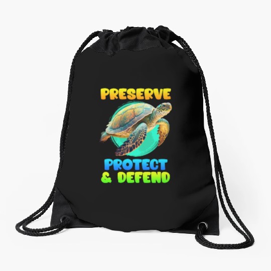 Save Nature protected species Environment Drawstring Bags