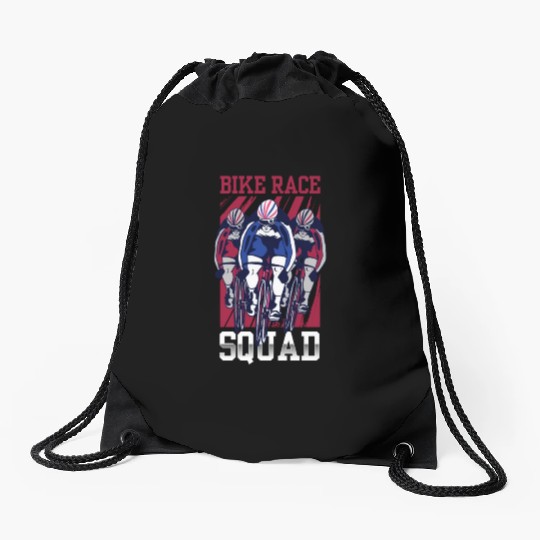 Bike Race Squad Racing Racer Cycling Bicycle Drawstring Bags