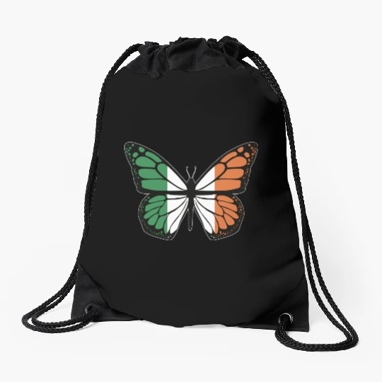 Irish Butterfly Drawstring Bags