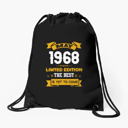 May 1968 Birthday Surprise Drawstring Bags