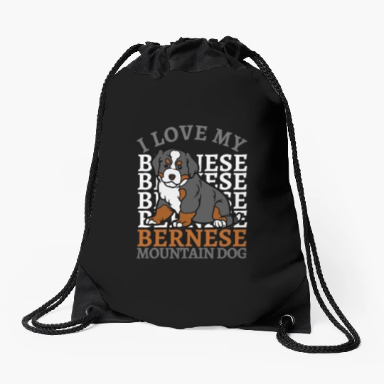 Bernese Mountain Dog. Best mom of Bernese Mountain Drawstring Bags