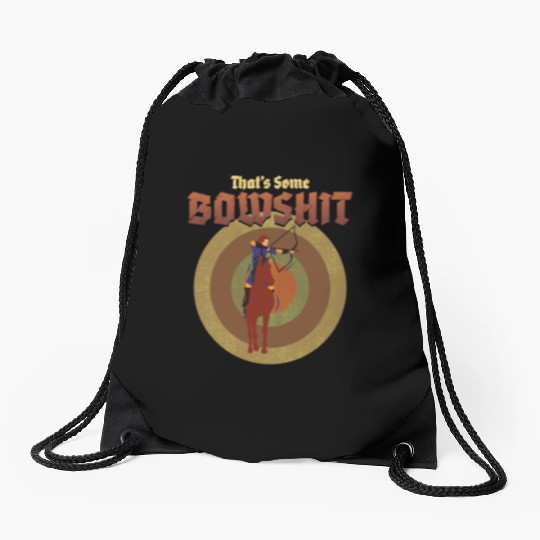 Bow Hunting Arrow and Archery Quote Design Archery Drawstring Bags