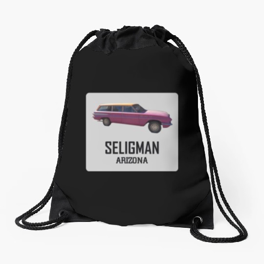 Old car city of Seligman in Arizonna, US Route 66 Drawstring Bags