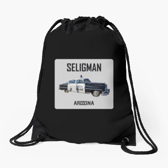 Old car city of Seligman in Arizonna, US Route 66 Drawstring Bags