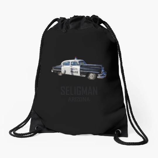 Old car city of Seligman in Arizonna, US Route 66 Drawstring Bags