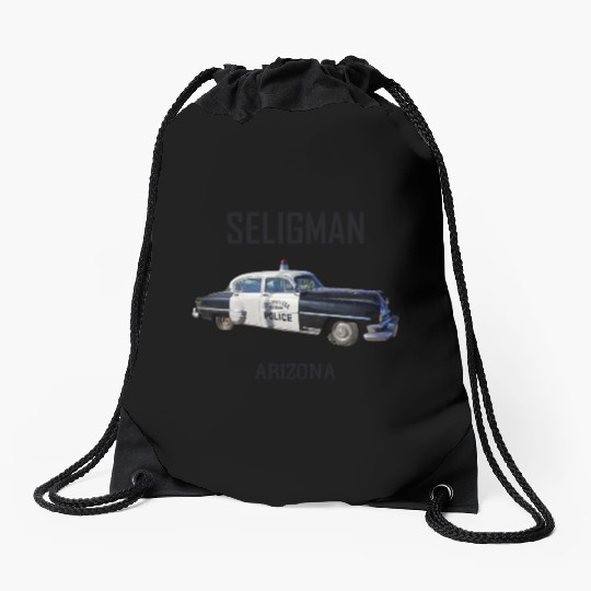 Old car city of Seligman in Arizonna, US Route 66 Drawstring Bags