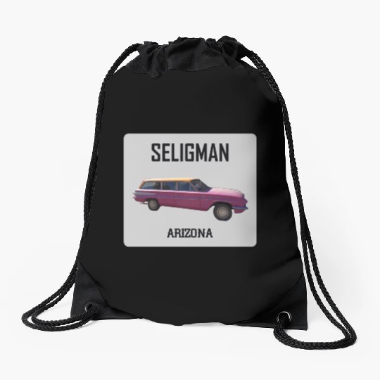 Old car city of Seligman in Arizonna, US Route 66 Drawstring Bags
