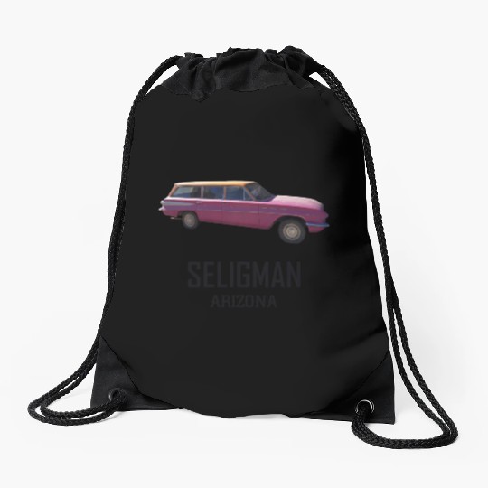 Old car city of Seligman in Arizonna, US Route 66 Drawstring Bags