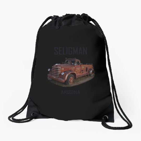Old car city of Seligman in Arizonna, US Route 66 Drawstring Bags