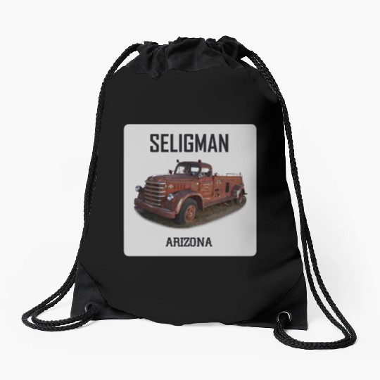 Old car city of Seligman in Arizonna, US Route 66 Drawstring Bags