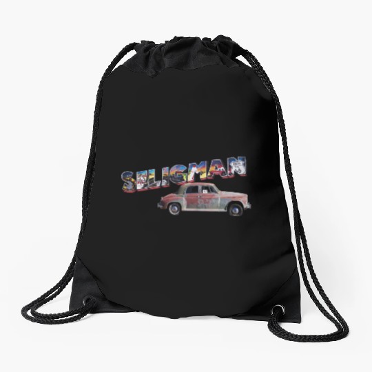 Old car city of Seligman in Arizonna, US Route 66 Drawstring Bags