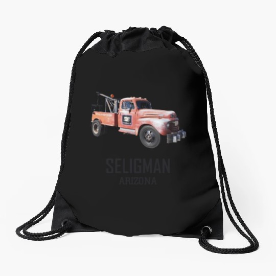 Old car city of Seligman in Arizonna, US Route 66 Drawstring Bags