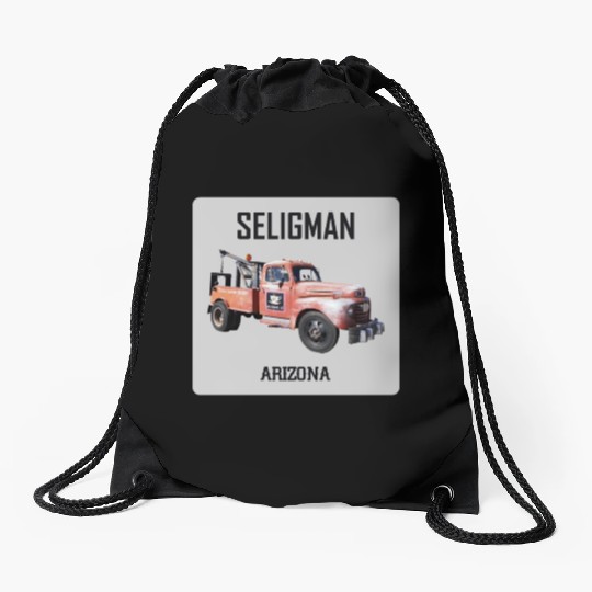 Old car city of Seligman in Arizonna, US Route 66 Drawstring Bags