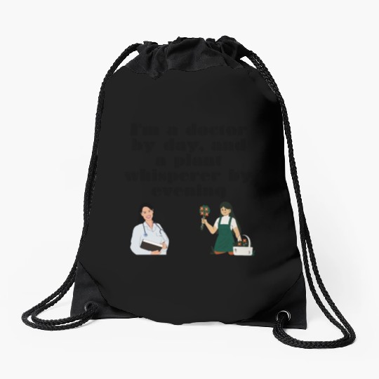 I am a doctor by day, relaxing design Drawstring Bags