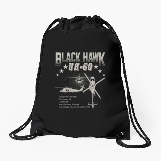 Sikorsky UH 60 Black Hawk Drawstring Bags